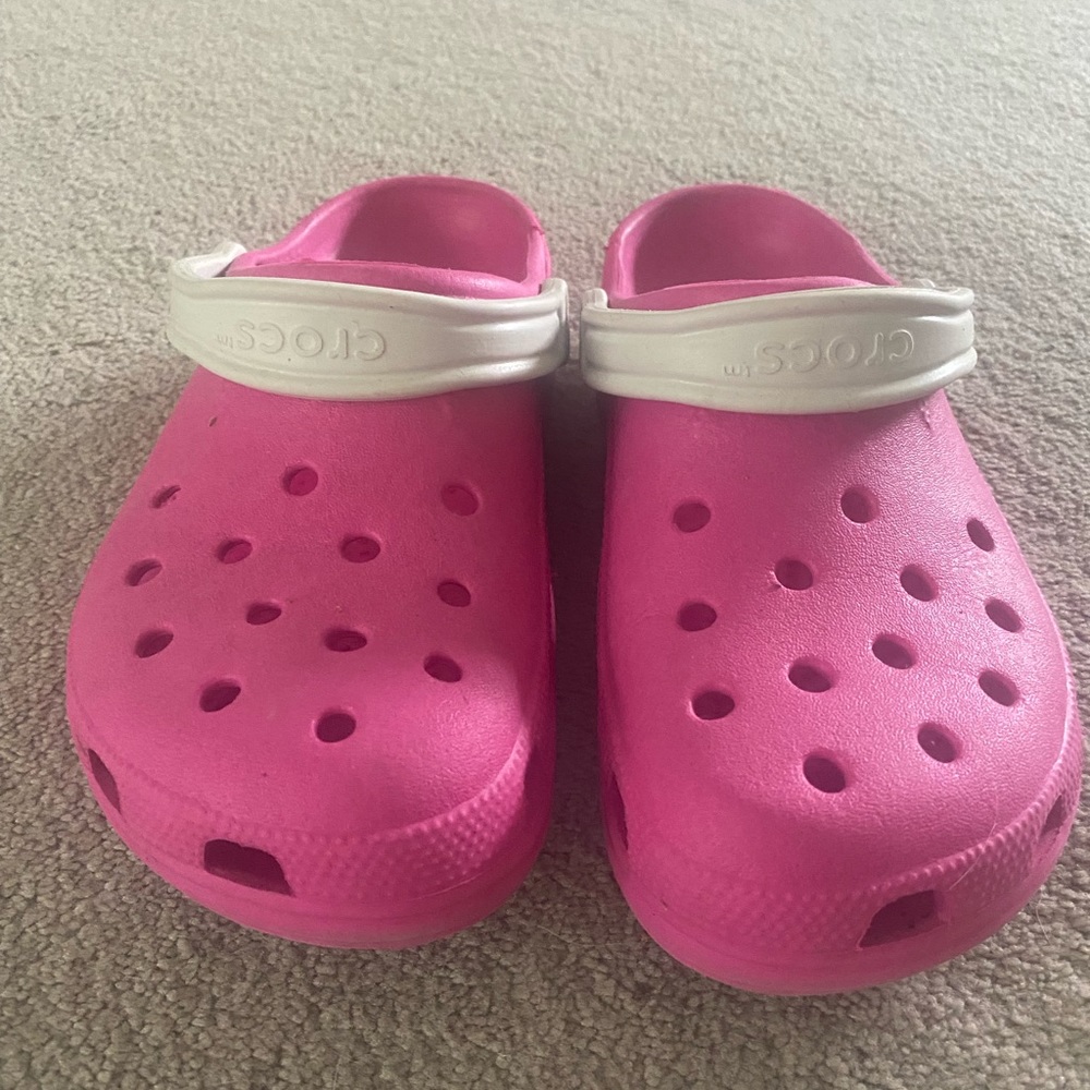 Hot pink Crocs